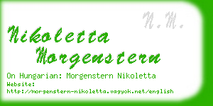 nikoletta morgenstern business card